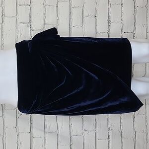 Tularosa Velvet Tie Front Katie Mini Skirt in Midnight Blue - NWT